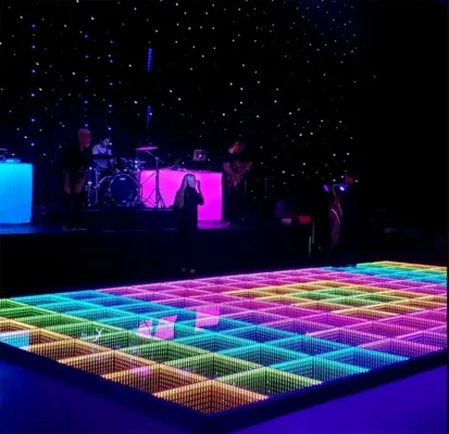 LED Dance Floor rental colors and mirror 3D