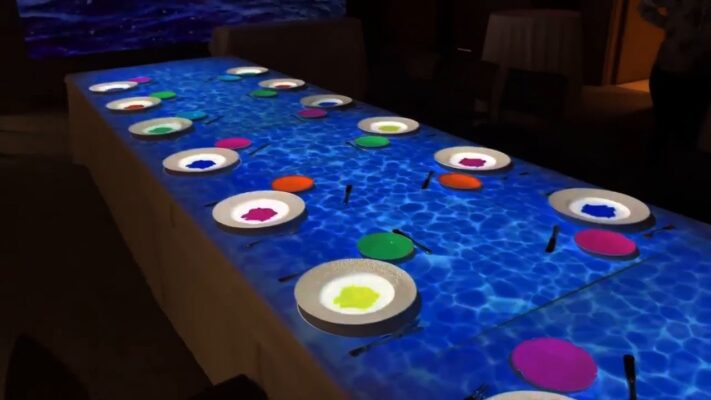 dinner table projection mapping