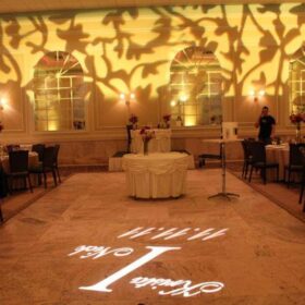 custom gobo projector lighting design, wedding lighting, event lighting, top wedding special effects, special gobo light projector