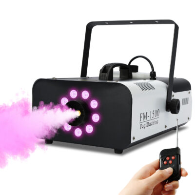 Fog Machine - smoke effect machine, 1500W Fog Smoke Machine,  RGB LED Stage DJ Fogger, Smoke Effect, Multi Color smoke machine