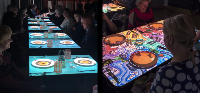 interactive projection dining experience