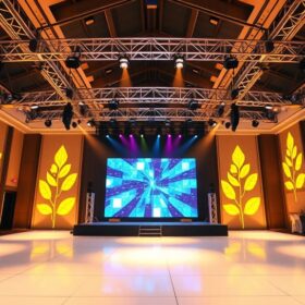 Luxury AV and Lighting Setup Los Angeles, projection mapping for luxury events in Los Angeles, audio visual rental, AV Equipment Rentals,