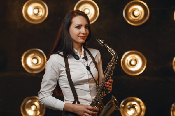 woman saxophone player saxophonist in Los Angeles